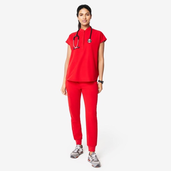 Figs Pants & Jumpsuits Figs Red Zamora Jogger Scrub Pants Poshmark